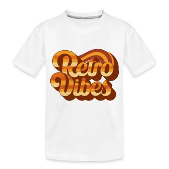 Retro-Vibes - Kinder Premium Bio T-Shirt - Weiß - Vorne