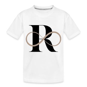 Infinite letter r - Kids' Premium Organic T-Shirt - white - Front