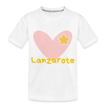 Lanzarote - Iles Canaries - Océan Atlantique - Plage - Souvenir - T-shirt bio Premium Enfant - blanc - Devant