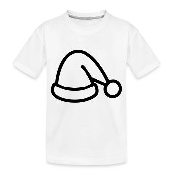 Christmas hat - Kids' Premium Organic T-Shirt - white - Front