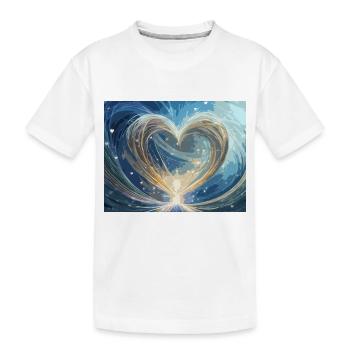 Cœur d’eau et de lumière - T-shirt bio Premium Enfant - blanc - Devant