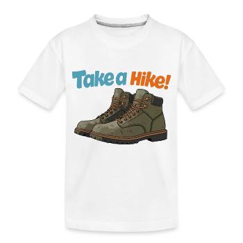 MACHEN SIE EINE WANDERUNG! - Kinder Premium Bio T-Shirt - Weiß - Vorne