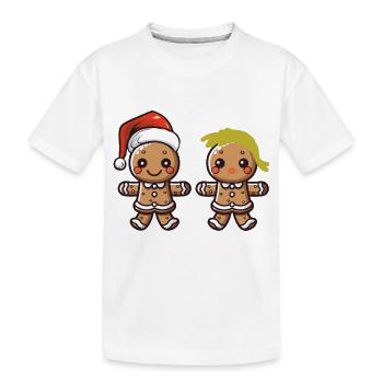 lebkuchen paar - Kinder Premium Bio T-Shirt - Weiß - Vorne