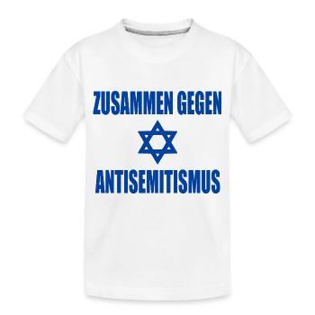 zusammen gegen antisemitismus - Kinder Premium Bio T-Shirt - Weiß - Vorne