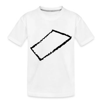 rechteck - Kinder Premium Bio T-Shirt - Weiß - Vorne