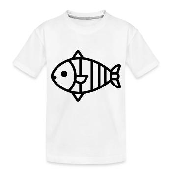 fish - Kids' Premium Organic T-Shirt - white - Front