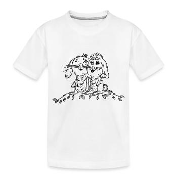 niedliche kleine Osterhasen - Kinder Premium Bio T-Shirt - Weiß - Vorne