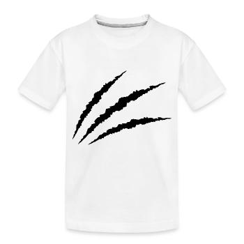 Claw - Kids' Premium Organic T-Shirt - white - Front
