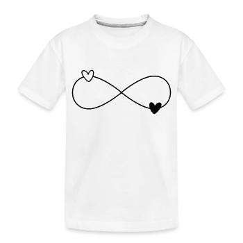 Infinity Hearts Black White - Kids' Premium Organic T-Shirt - white - Front