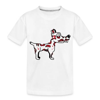 Hund Zombie Untot Halloween Horror Leiche Grusel - Kinder Premium Bio T-Shirt - Weiß - Vorne