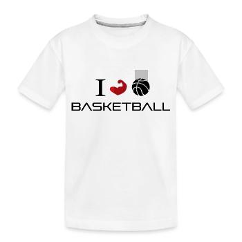 Basketball - Kinder Premium Bio T-Shirt - Weiß - Vorne