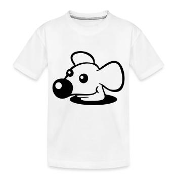 Souris Grand Nez Trou Inférieur Trou De Souris Peeps Mignon - T-shirt bio Premium Enfant - blanc - Devant