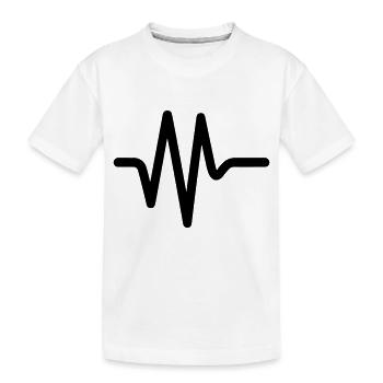 Heartbeat - Kids' Premium Organic T-Shirt - white - Front