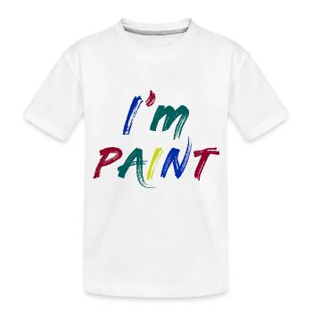 JE SUIS PEINTRE - J’adore peindre au doigt – Peintures au doigt - T-shirt bio Premium Enfant - blanc - Devant
