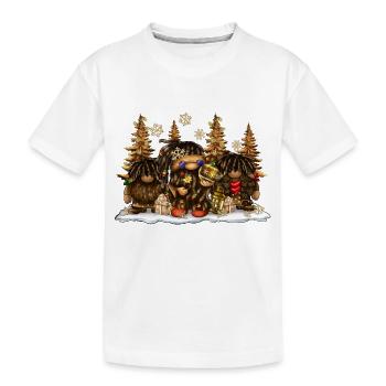 Noël Afro Gnome - T-shirt bio Premium Enfant - blanc - Devant