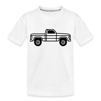 Lkw - Kinder Premium Bio T-Shirt - Weiß - Vorne