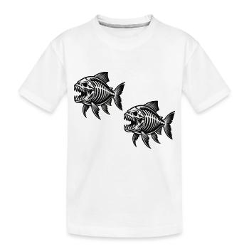 Squelette Piranha 2 - T-shirt bio Premium Enfant - blanc - Devant