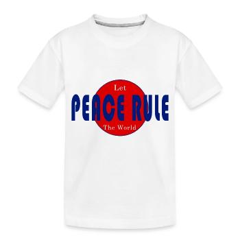Que la paix règne sur le monde - T-shirt bio Premium Enfant - blanc - Devant