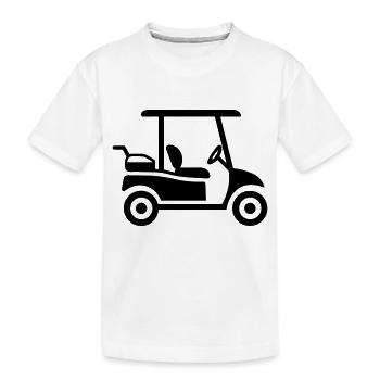 voiture de golf - T-shirt bio Premium Enfant - blanc - Devant