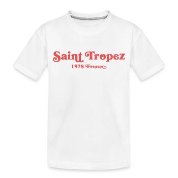 Saint Tropez - France - Cote d´Azur 1978 - Kinder Premium Bio T-Shirt - Weiß - Vorne