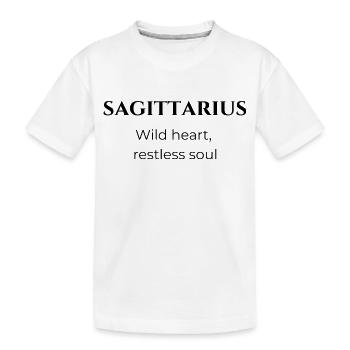 Ironic Sagittarius Quote - Kids' Premium Organic T-Shirt - white - Front
