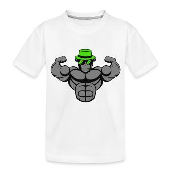 Strong Gorilla - Kids' Premium Organic T-Shirt - white - Front