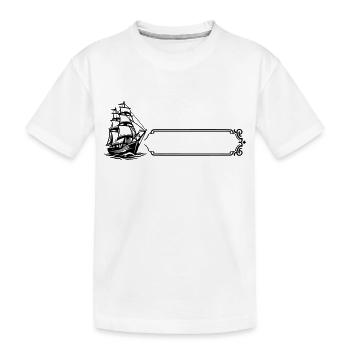 Boot - Name, Vorname - Kinder Premium Bio T-Shirt - Weiß - Vorne