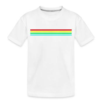 Retro Neon Friendly Raider - Kids' Premium Organic T-Shirt - white - Front