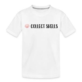 collect shells - Shell statement shirt - Kids' Premium Organic T-Shirt - white - Front