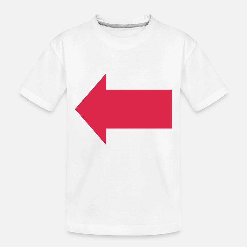 Pfeil Links - Kinder Premium Bio T-Shirt - Weiß