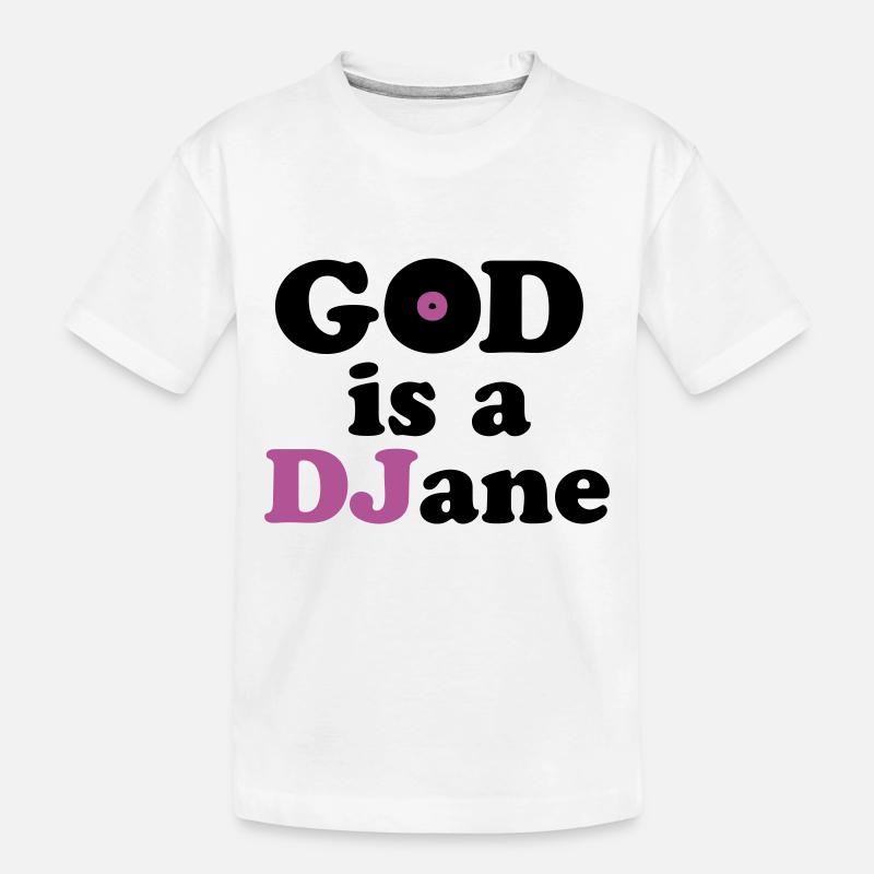 God is a DJane - Kinder Premium Bio T-Shirt - Weiß