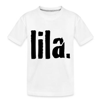 lila - Kinder Premium Bio T-Shirt - Weiß - Vorne