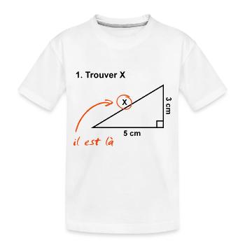 trouver x - T-shirt bio Premium Enfant - blanc - Devant