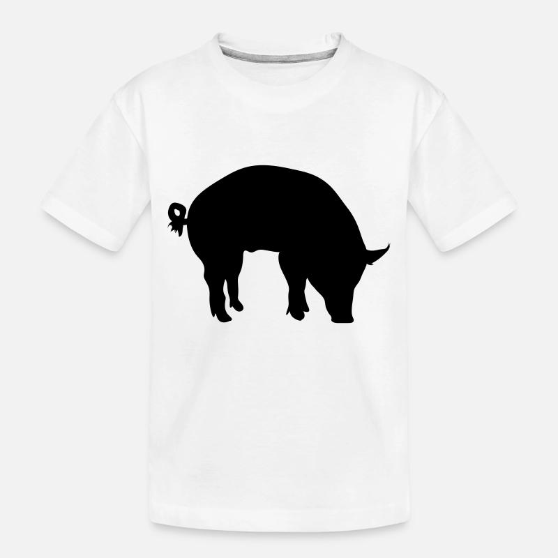 pig - Kinder Premium Bio T-Shirt - Weiß
