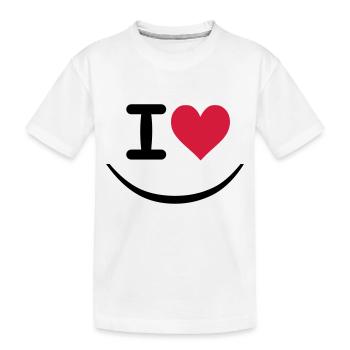I love - T-shirt bio Premium Enfant - blanc - Devant