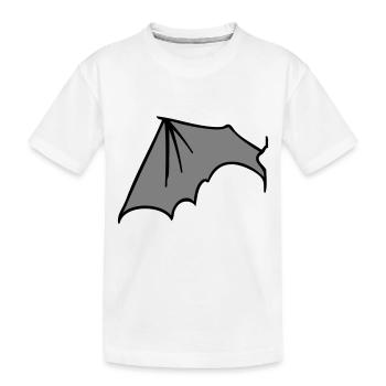 batwing_left_grey - Kids' Premium Organic T-Shirt - white - Front