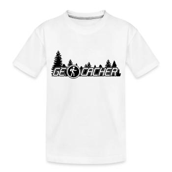Geocacher - Kinder Premium Bio T-Shirt - Weiß - Vorne