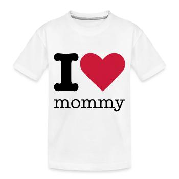 I Love Mommy - Kids' Premium Organic T-Shirt - white - Front