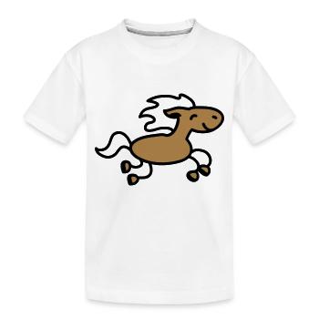 Horse jump - Kids' Premium Organic T-Shirt - white - Front