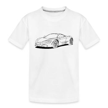 720s outline - Kinder Premium Bio T-Shirt - Weiß - Vorne