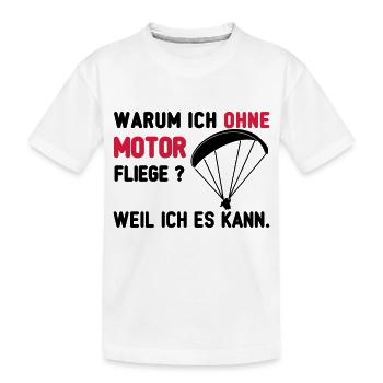 ohne motor paragliding - Kinder Premium Bio T-Shirt - Weiß - Vorne
