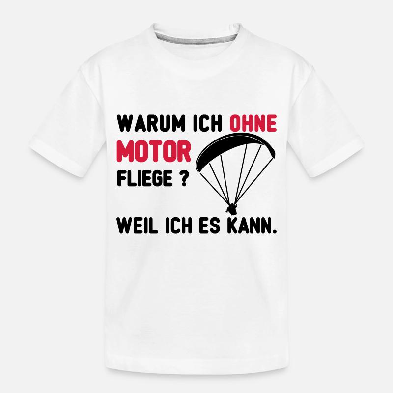 ohne motor paragliding - Kinder Premium Bio T-Shirt - Weiß