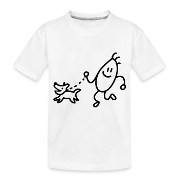 Partez pour une promenade - course - ligne - T-shirt bio Premium Enfant - blanc - Devant