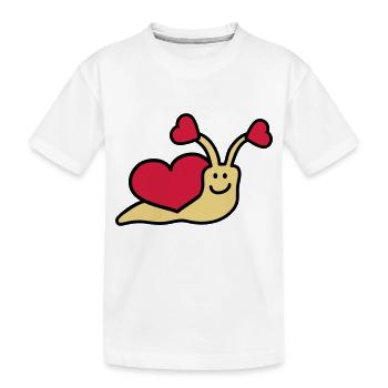 love_snail_3c - T-shirt bio Premium Enfant - blanc - Devant