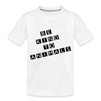 Vegetarier - Kinder Premium Bio T-Shirt - Weiß - Vorne