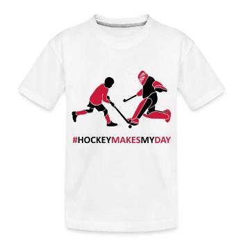 Torwart und Spieler - Kinder Premium Bio T-Shirt - Weiß - Vorne