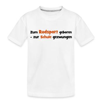 Fahrrad - Kinder Premium Bio T-Shirt - Weiß - Vorne