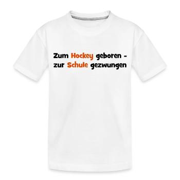 Hockey - Kinder Premium Bio T-Shirt - Weiß - Vorne