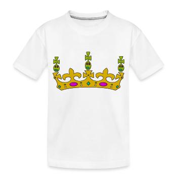 krone crown koenig king castle schloss tower burg1 - Kinder Premium Bio T-Shirt - Weiß - Vorne