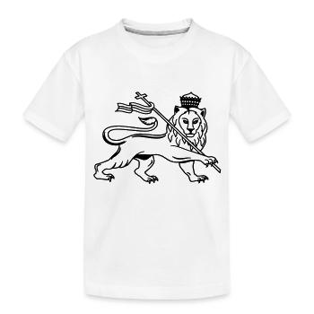 Reggae lion - Kinder Premium Bio T-Shirt - Weiß - Vorne